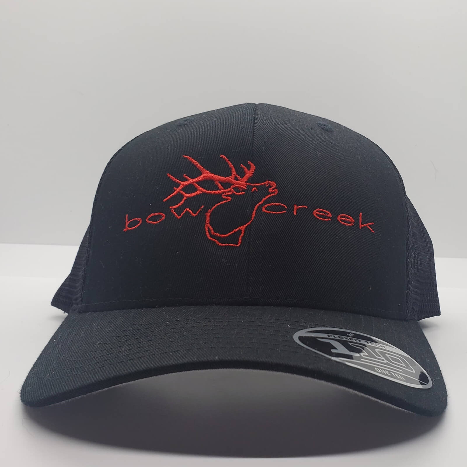 Flexfit 110 Snapback Bow Creek Elk Logo Hat - Black - Bow Creek Outdoors