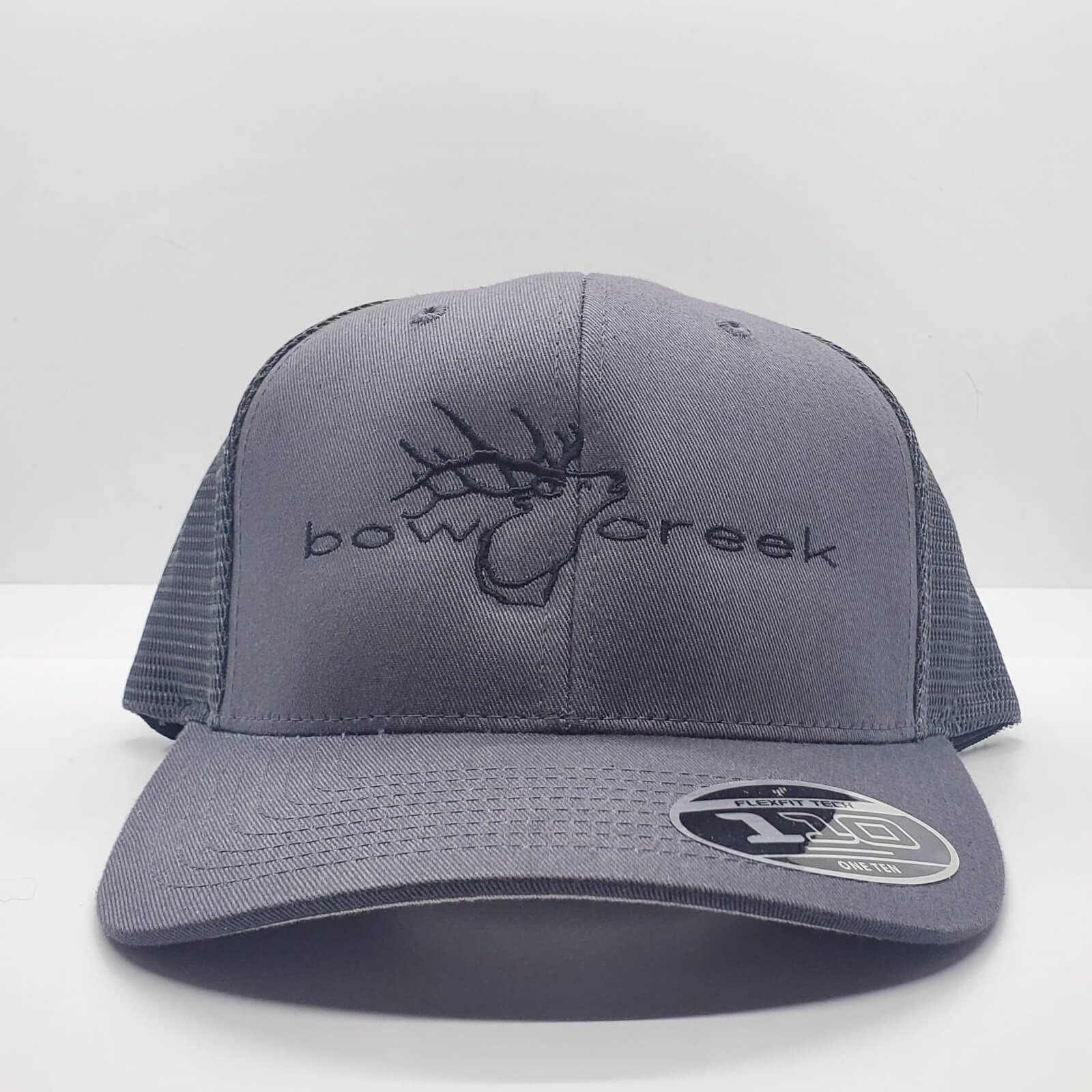 Flexfit 110 Snapback Bow Creek Elk Logo Hat - Gray - Bow Creek Outdoors